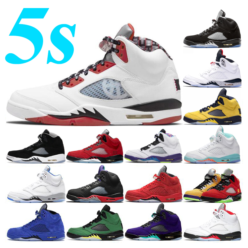 

Top Quality 5s basketball shoes mens jumpman 5 Moonlight Raging Bull Fire Red Alternate Grape Hyper Royal White Cement Michigan Inspire sports sneakers trainers, 13