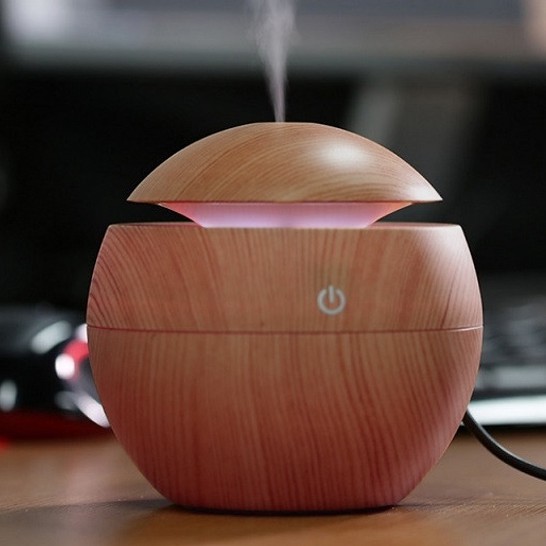

Mini Air Humidifier USB Ultrasonic Diffuser Aromatherapy Essential Oil Aroma Diffuser Electric Fog Wood Grain LED Light Home