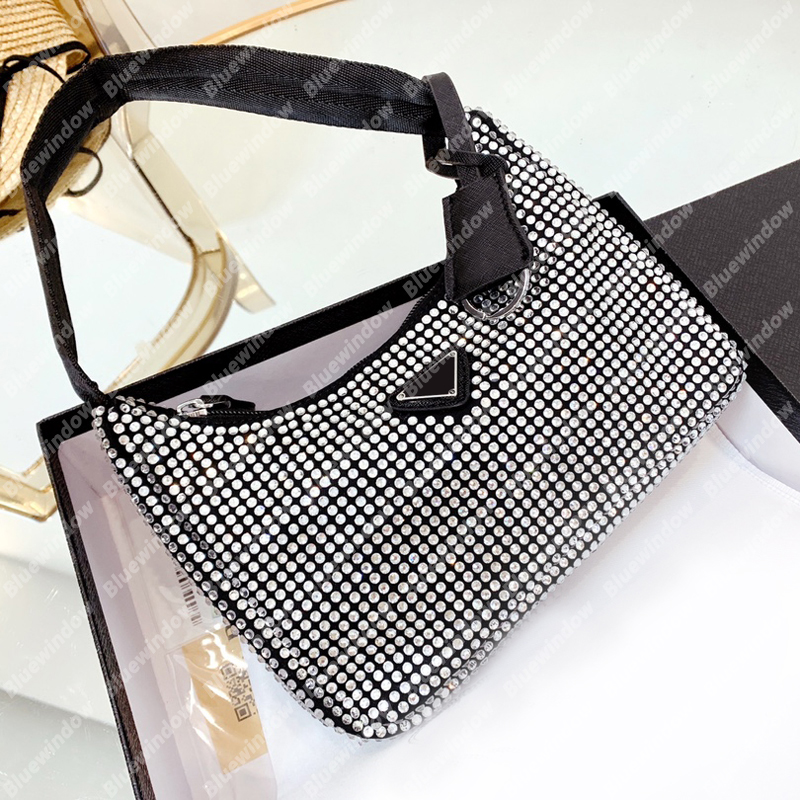 

2021 Diamonds Shoulder Bags Handbags Luxurys Designers Bags Crossbody Bag Backpack Totes Half Moon Hobo Designers Purses Satin 21030602L, Extra cost not bags