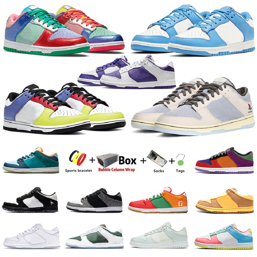 

unc coast sb Dunk dunks travis scotts low platform mens running shoes Flip The Old School Sunset Pulse Kasina Chunky Dunky men women sports sneakers with box, Color#6