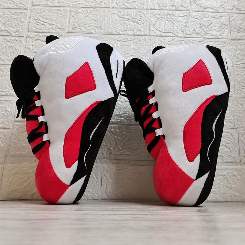 

Slippers Sneaker Slipper Home Indoor Puffy Furry Men Basketball Shoes For Men/women Winter Plush Sneak, Black