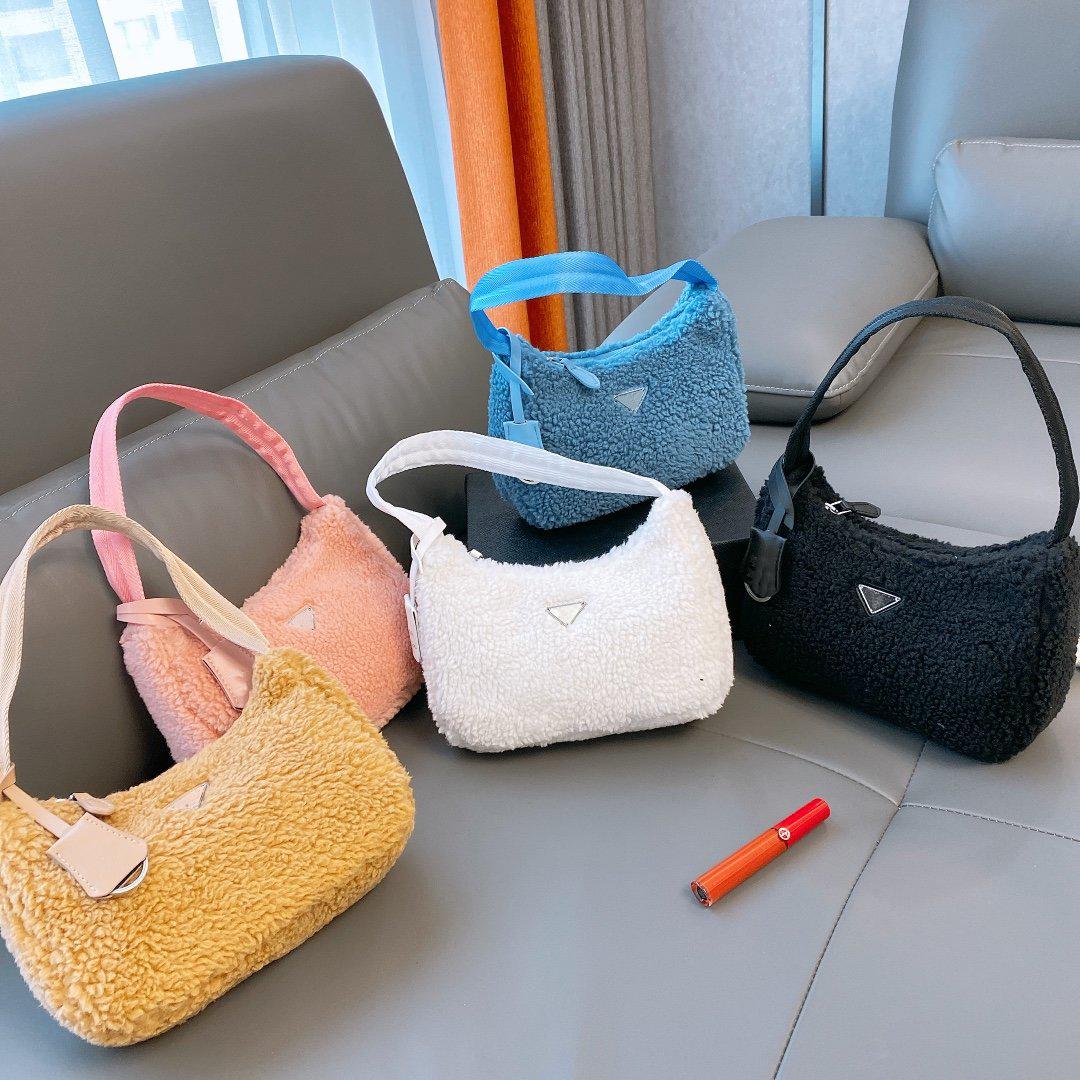 

2021 2000 women Fashion Top shoulder bag 20AW ladies fashion texture underarm bags luxurys designers high quality furry handbag 5 colors, Customize