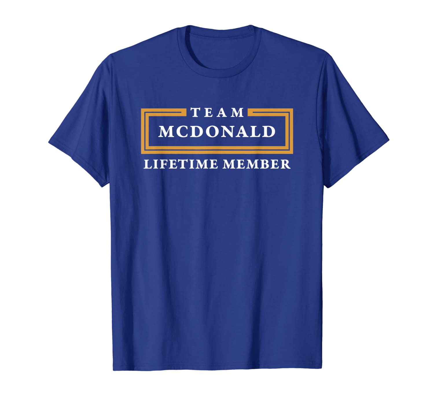 

team mcdonald lifetime member surname shirt, White;black