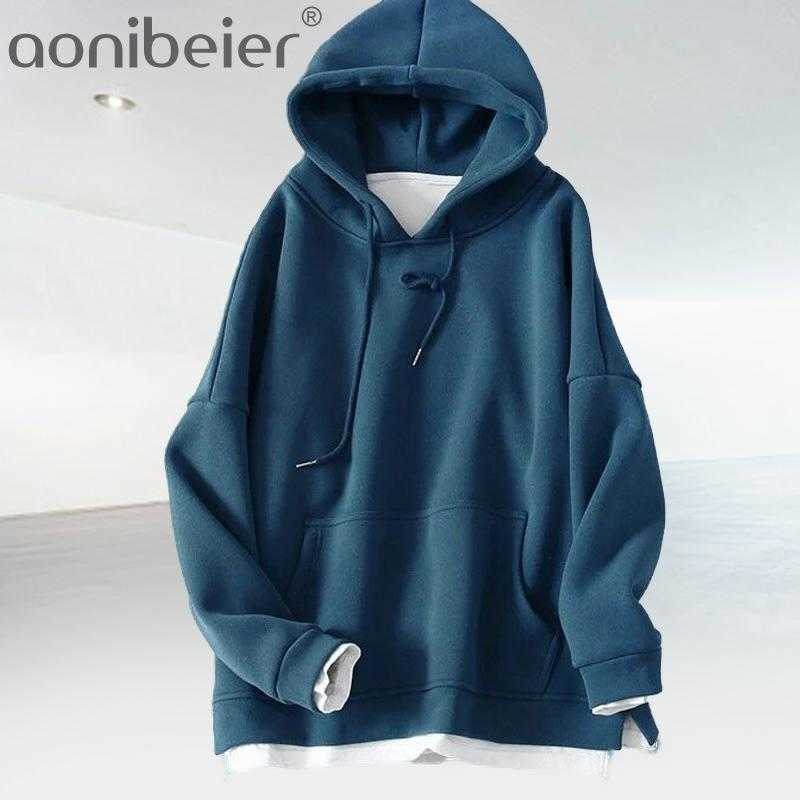 

Solid Free Size Women Fleece Hoodies Drop Shoulder Autumn Winter Warm Hoody Sweatshirt Patchwork Pullovers Outwear 210604, Hot pink