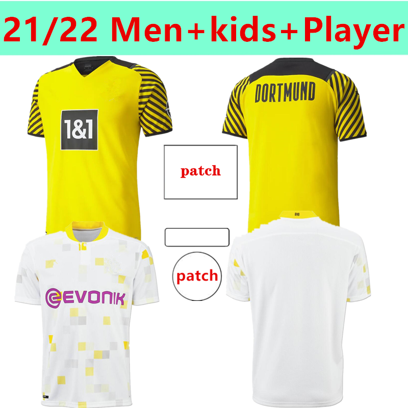 

21 22 dortmund soccer jersey Borussia 2021 2022 home away football shirt HAALAND REUS NEONGELB BELLINGHAM SANCHO HUMMELS BRANDT Player versi, Black;yellow
