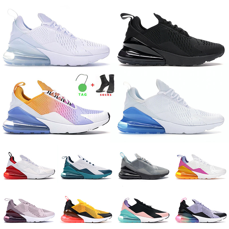 

Top Fashion Sports Sneakers 27C Running Shoes Men Women 270s Triple Black ALL White Tea Berry Photo Blue Trainers, B8 black white 36-45