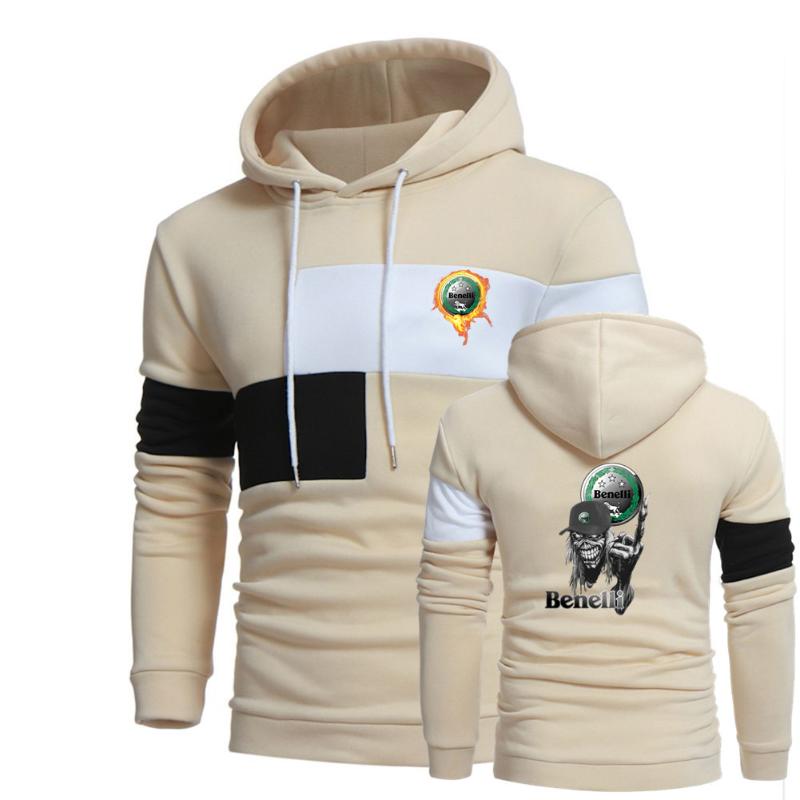 

Men's Hoodies & Sweatshirts 2021 Spring And Autumn Hooded Sweater Benali Logo Fashion Novel Trend Casual All-match Pullover Top, Blue