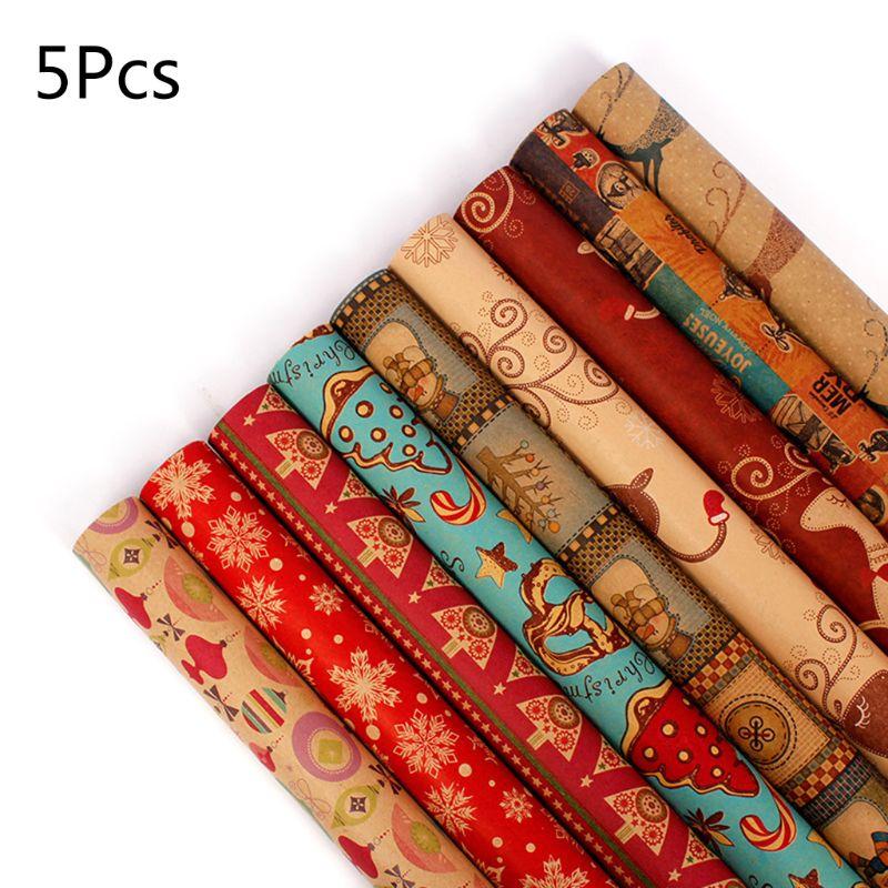 

Other Arts And Crafts 5pc Christmas Gift Wrapping Paper Cartoon Pattern Packing Party Supplies