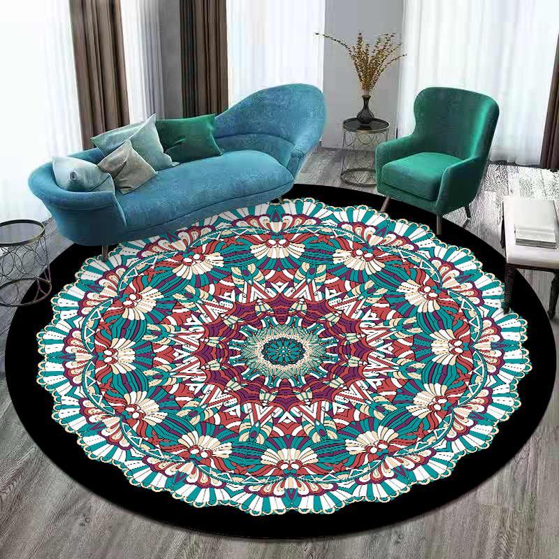 

Carpets Retro Blue Green Red White Mandala Flower Ethnic Style Rugs And For Home Living Room Alfombra Bedroom Carpet Area Rug