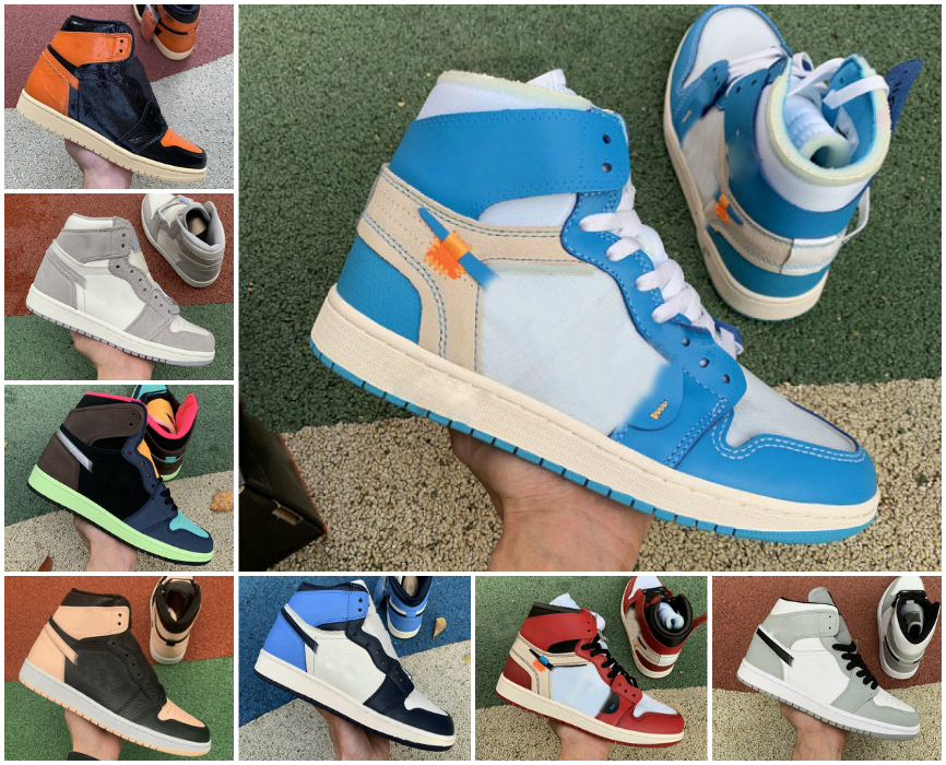 

2021 Jumpman 1 Basketball shoes 1s Racer Blue Travis Milan Fearless Obsidian UNC Mens Women Chicago Banned Bred Toe Men Sport Sneaker Shoes, A-j1001