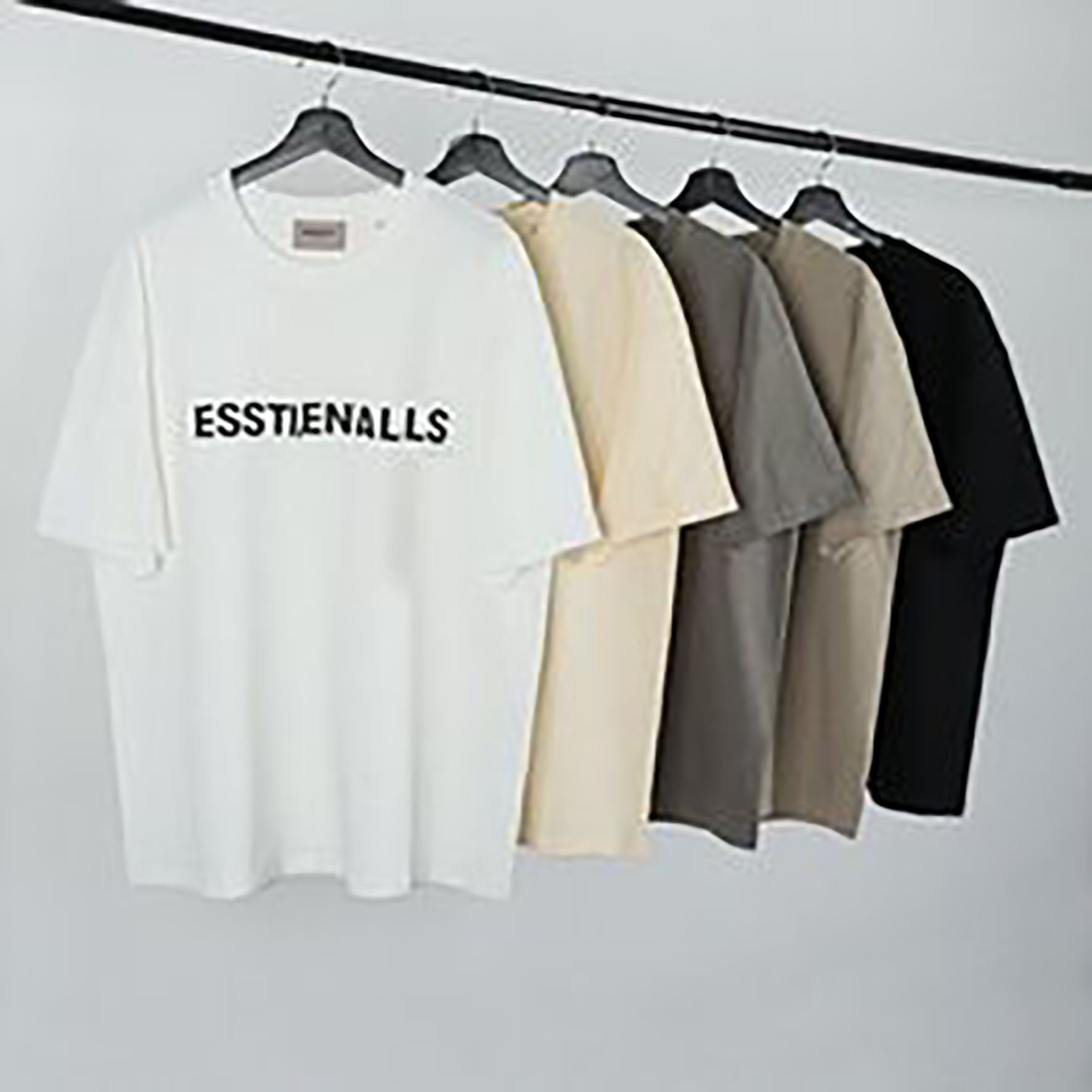 

2021 T-shirt letters polo shirt fashion casual men and women designer loose sports ES, White