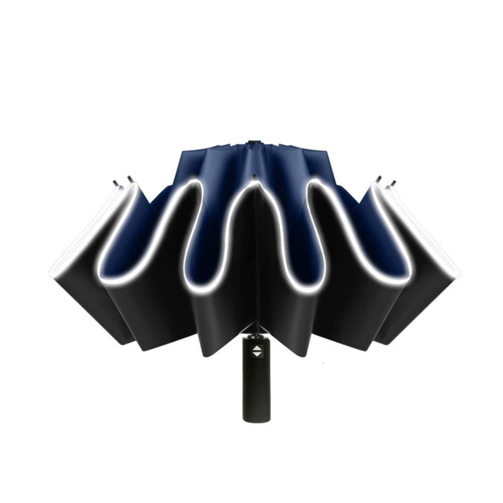 

2021 New Automatic Inverted Bone Umbrella 10.5mm Night Reflector Ki20