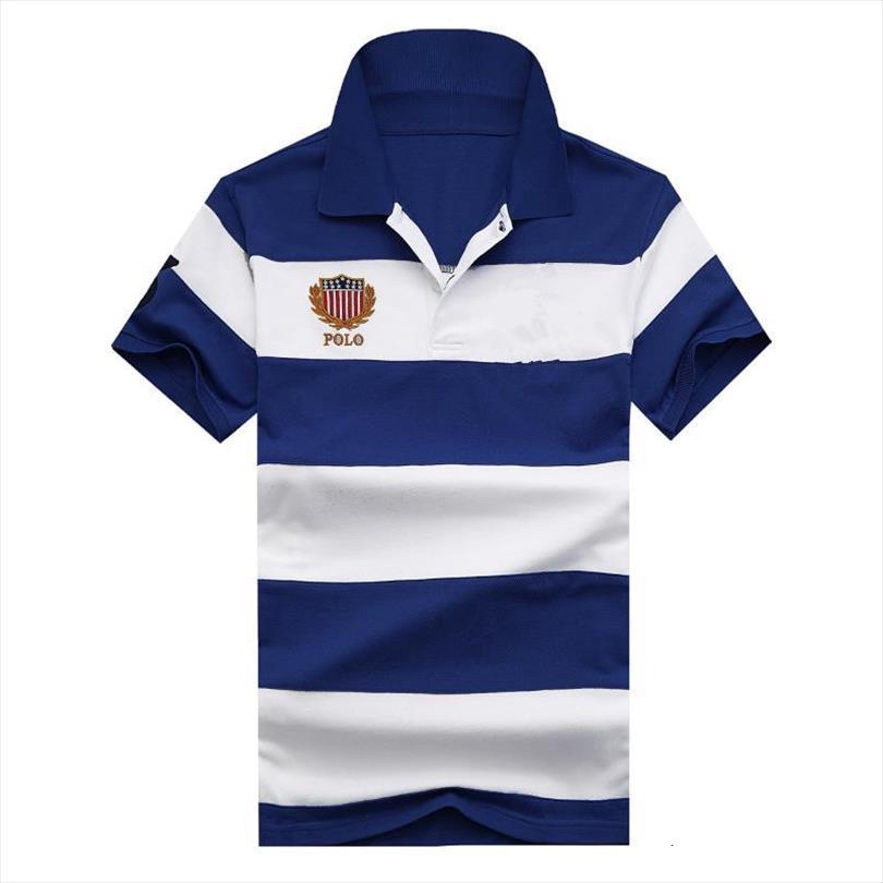 

shirt classic striped ralp poloshirts men polos with big horse short sleeve cotton shirts free, White;black