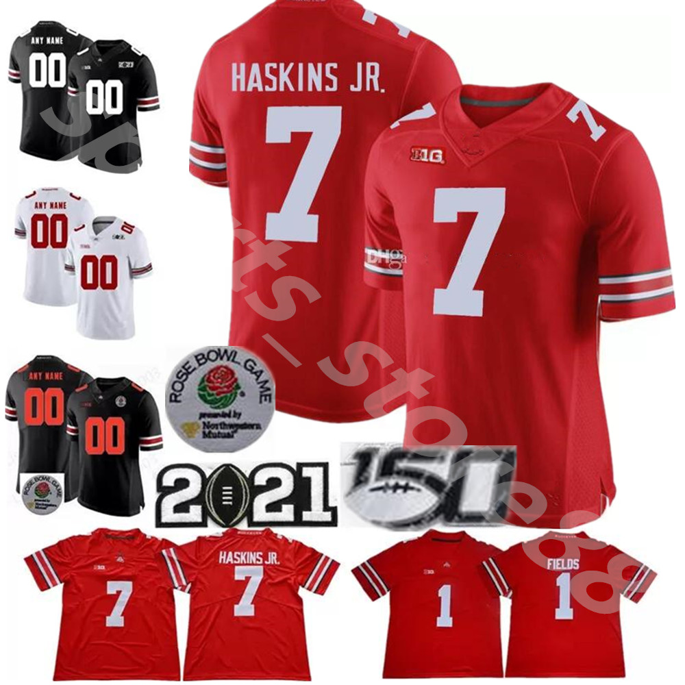 

NCAA Ohio State Buckeyes Jersey C.J. Stroud J.T. Tuimoloau Chris Olave Julian Fleming Garrett Wilson Jack Sawyer Quinn Ewers Justin Fields F, Black;red