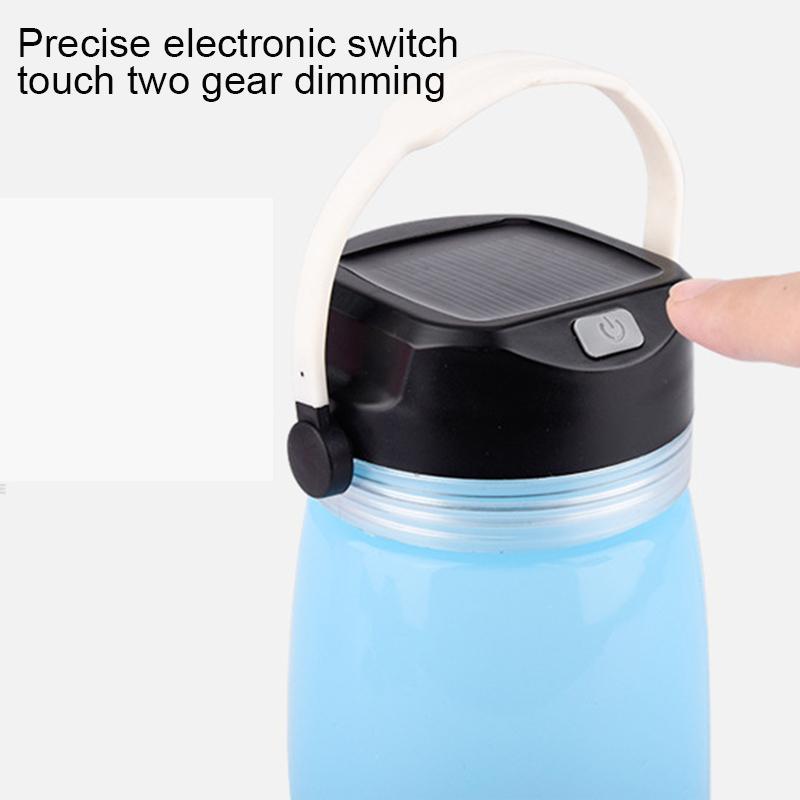 

Newly Solar Power LED Light Water Cup Rechargeable Multifunction Outdoor Camping Tent Glowing Cup SD6691, Pink