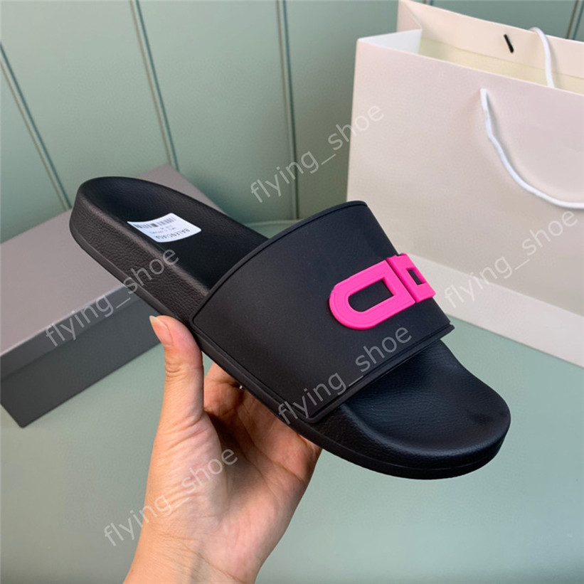 

Paris Mens Womens Summer Breathable Sandal Beach Slide Home Slippers Black White Flat Scuffs Sliders dsgsd Runner Shoes Pattern BB Rubber Sandal All Match With Box, Color02