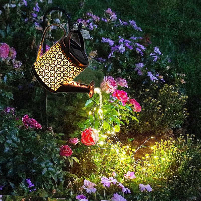 

Lamp Covers & Shades Solar Garden Light Outdoor Power Waterproof Water Sprinkler Art Landscape Lighting For Lawn Decor String