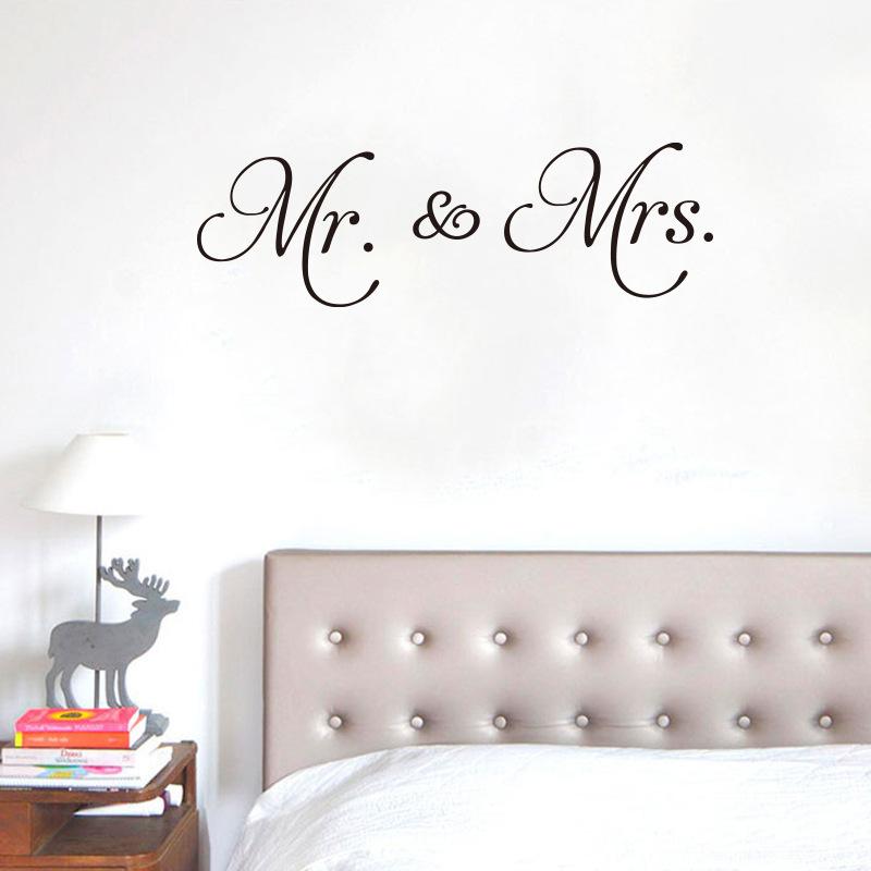 

Hot Sale Mr & Mrs English Living Room Wall Stickers Bedroom Stickers Decorative