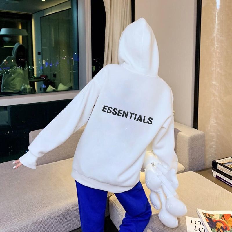 

2021 New Essentials Hoodie Printed Women Men Heavy Fabric Zip Cardigan Sweatshirt Oversized Cotton Essential Pullover 3xsd, Black1