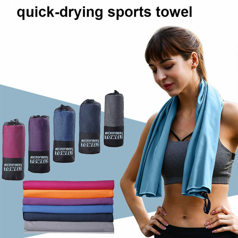 

40*80cm Microfiber Towels Travel Sport Bath Fast Drying Super Absorbent Large Solid Color Velvet Ultra Soft Light Gym Beach Yoga Towel Swimm