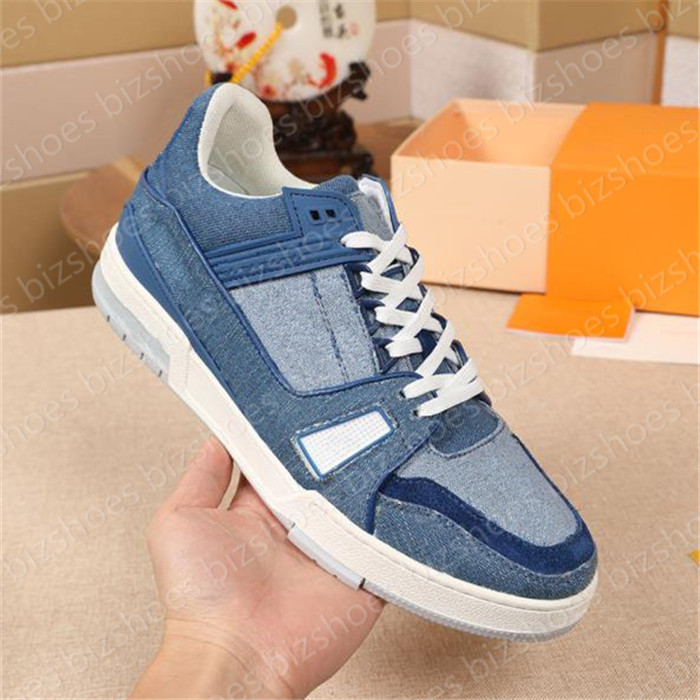 

Trainer Runner Sports shoes Trail Calfskin Luxurys Designers Sneakers Black White Green Leather Rubber Sole Vintage Classic casual shoe, 04