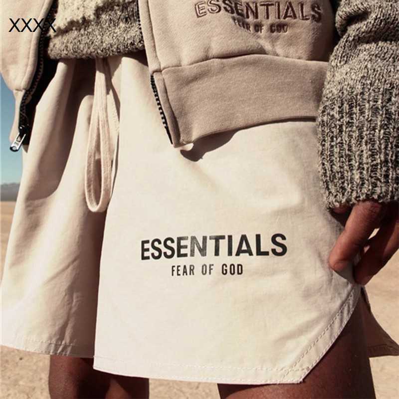 

Fog Fear of God Essentials Fitness Stretch Shorts Mens Sports Pants T200801, Black