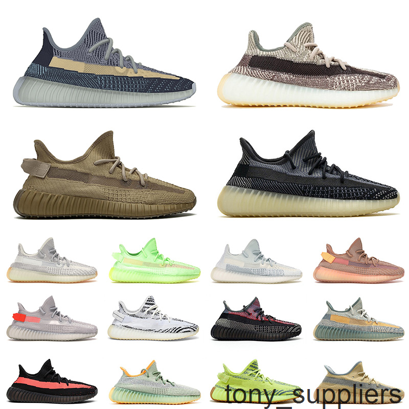 

Wholesale 2021 Top Fashion Kanye West Running Shoes SIZE US 13 ASH Blue Carbon Earth Zyon Mens Womens Static Reflective Trainers Sneakers