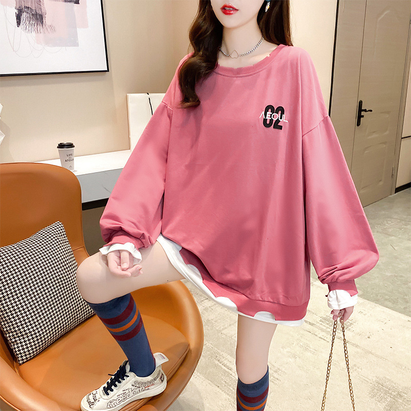 

2021 Spring Autumn New Sweatshirt Women Casual o Neck Hoodie Fashion Fake Two Women's Hoodies Top Streetwear High Quality 9l3d, 04