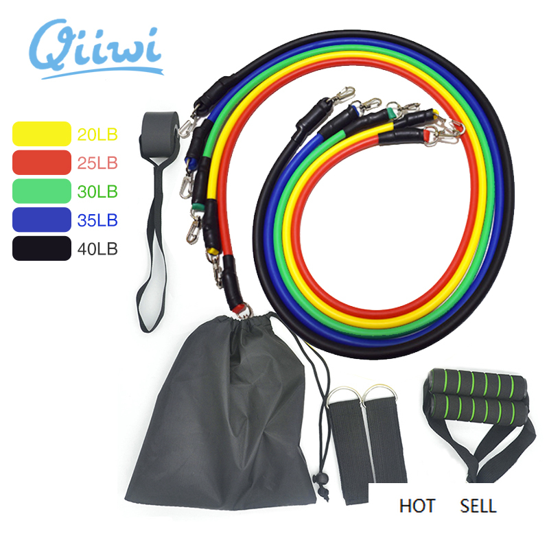 

Elastic Resistance Bands Gym Fitness Equipment Tubes Pull Rope RubberExpander for Yoga Training Workout Exercise Dr.Qiiwi, Yellow