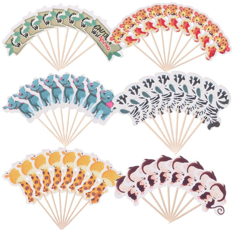 

Other Festive & Party Supplies 48PCS Lovely Sea Animal Pattern Kids Birthday Cupcake Toppers Picks Cake Decorating Toothpick Flags Inserted