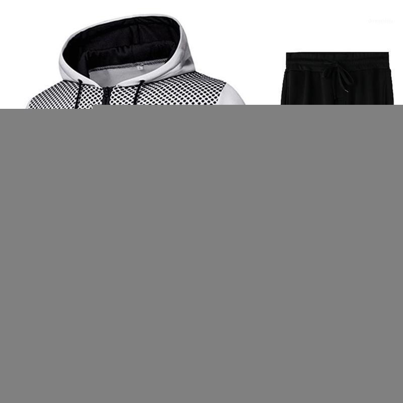 

Running Sets 2021 Men's Sports Suit Gradient Zipper Cardigan Pullover 2-piece Hoodie + Trousers Sportswear Outdoor Jogging Fitness, Black;blue