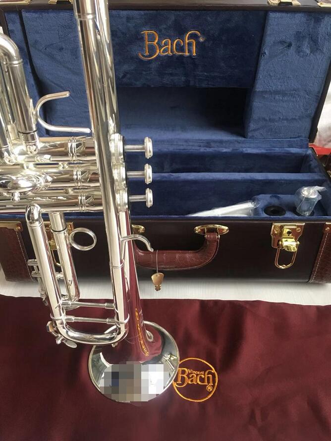 

Bach Stradivarius Trumpet Model 37 Silver Plated LT180S-37 Trumpete trompete with Original Blue Case