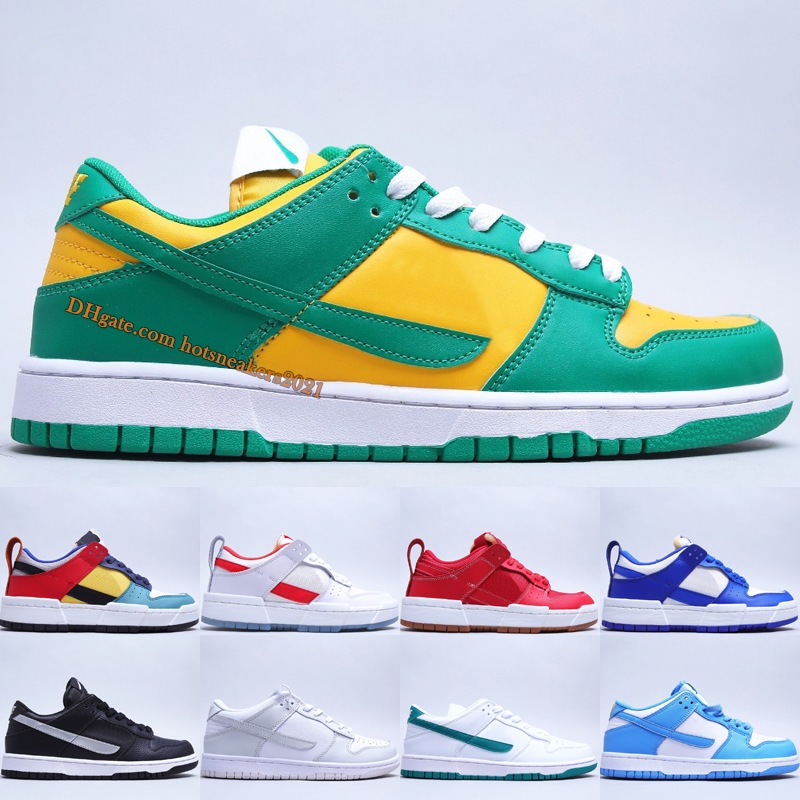

Fashion Low Sb Basketball Shoes Top Brazil Spurs Photon Dust White Lucky Green Disrupt Red Gum Multi-Color Game Royal UNC Outdoor Sports Running Sneakers, 07 brazil