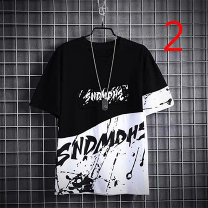 

2021 New Summer Ice Silk Short-sleeved Men's Loose Plus Size Fat Sports Top Pdvq