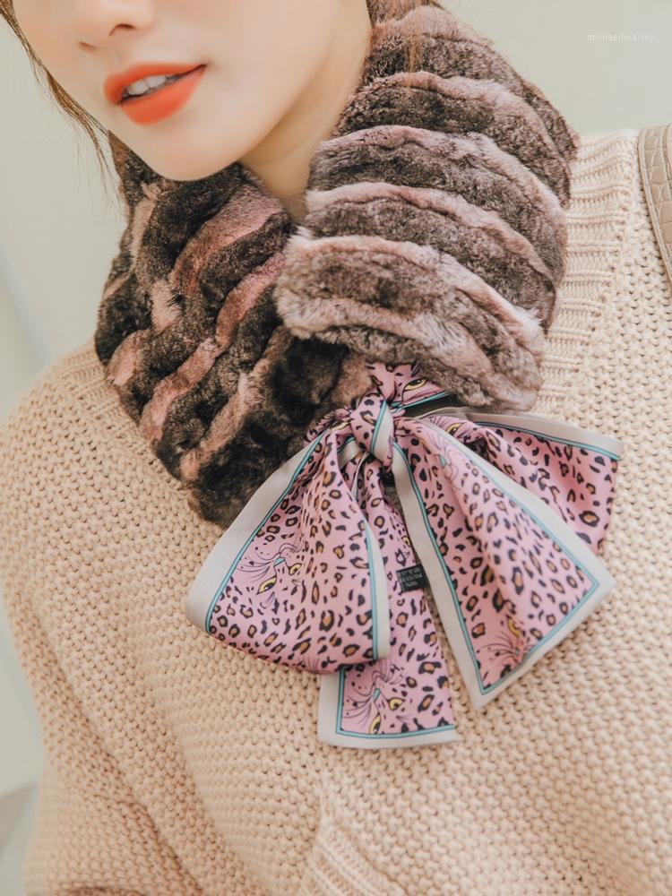 

Scarves Chinchilla Scarf Fur Collar Black Velvet Chestnut Winter Style Fashionable And Warm