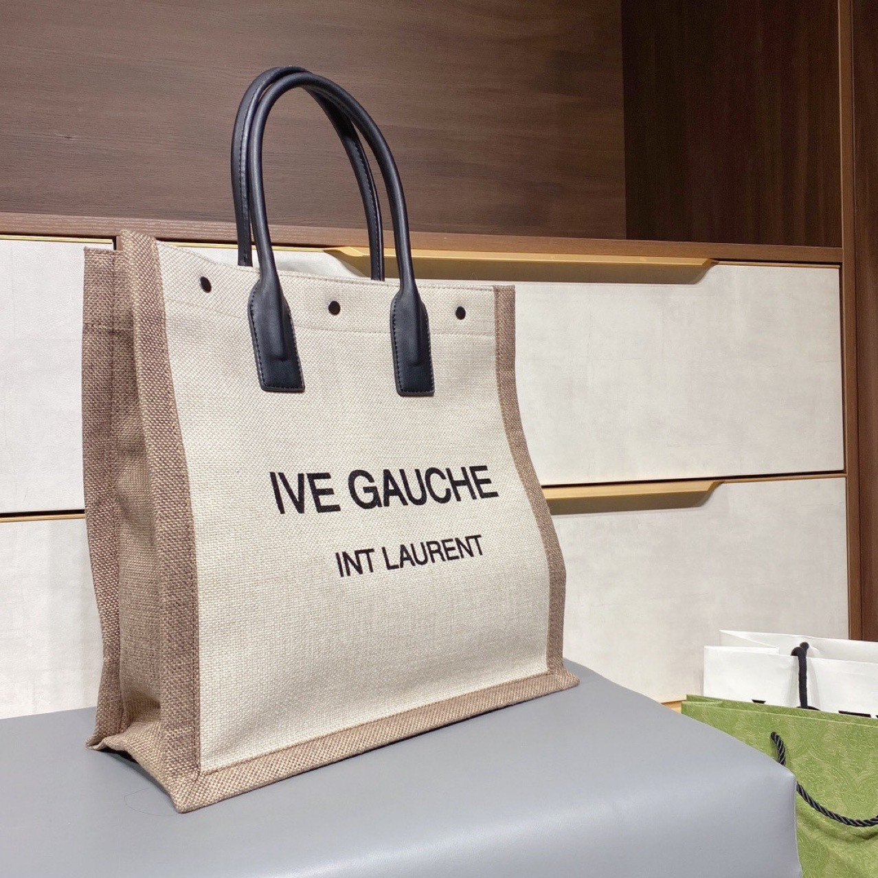 

Letters New Linen Shopping Tote Bag Portable Large Capacity Fashion All-Match Mummy Bags Women's handbag, As pic