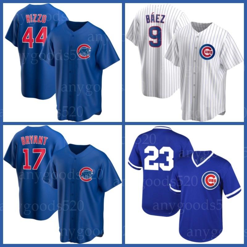 

Chicago 9 Javier Baez Cubs Jerseys Baseball Anthony Rizzo Kris Bryant Kyle Schwarber Kyle Hendricks David Bote Joc Pederson Craig Kimbrel, Blue;black