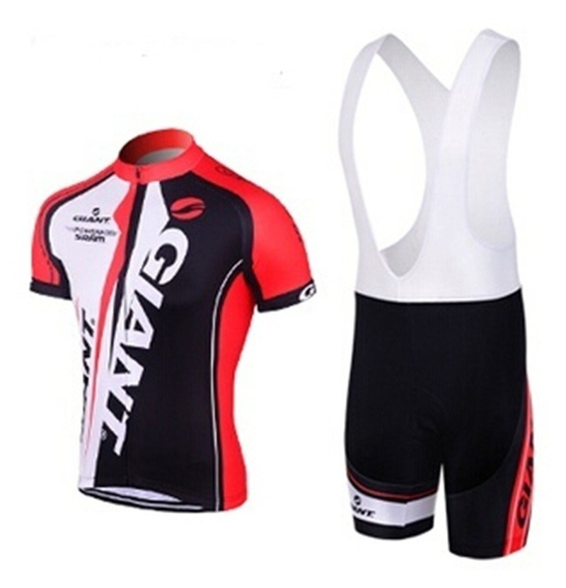 

Breathable Black Giant Bike Team Cycling Jersey Short Sleeve Suit Cycling Clothing MTB Riding Clothes Ropa Ciclismo BIB Shorts, Jersey bib short