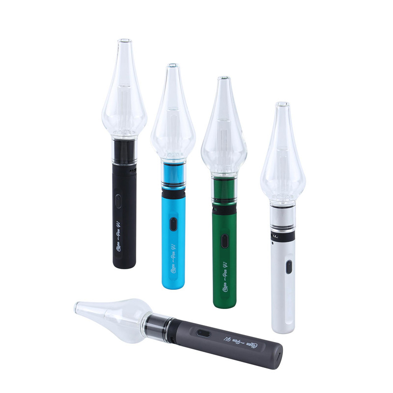 

G9 Clean Pen V2 Wax Vaporizer Atomizer Starter Kits 2in1 Dry Herb Dab Rig Bong Vape Cartridges 1000mAh Adjustable Voltage Battery