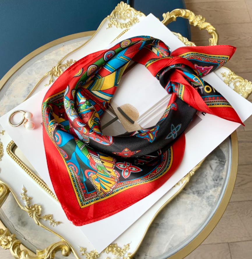 

Scarves Women Stripes Scarf 100% Silk Cross Headband Trendy Spring Summer Autumn Luster Thin Square Daily Casual Designer Print Satin Small