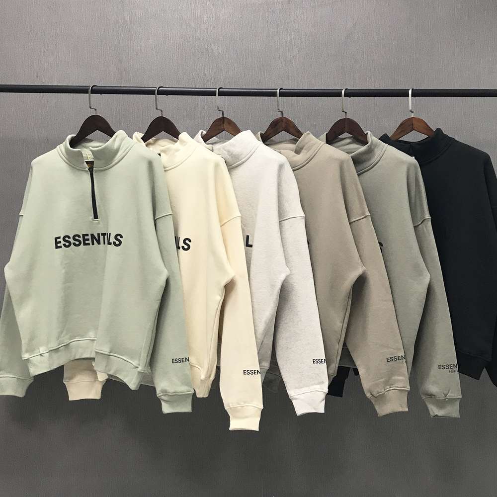 

Vintage Essentials Double Wire Trendy Loose Sweater Half Zip Hoodie Oversized Streetwear Sweatshirts Hip Hop Cool Trui Tops Marmonts, Black