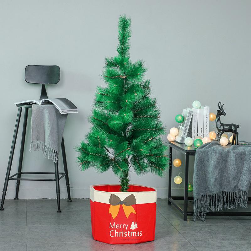 

Christmas Decorations 50/60cm Tree Pink Blue PVC Artificial Xmas For Home Gift 2022 Year Party Supplies