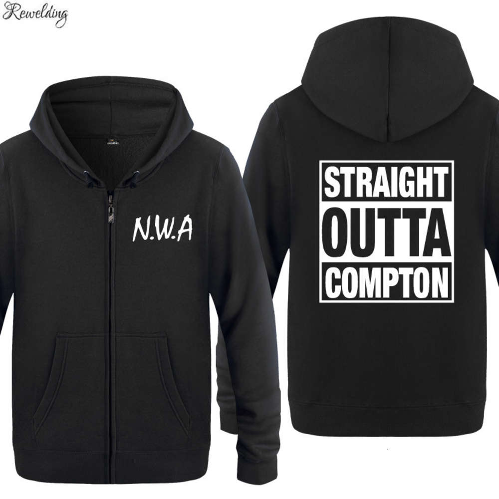 

NWA Straight Outta Compton Hoodies Men Hip Hop Fleece Long Sleeve Zipper Jacket Coat Man Sweatshirt Tracksuit Moleton Masculino, Black;brown
