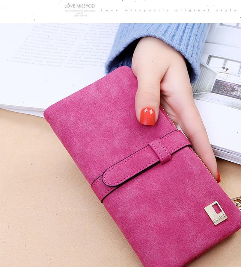 

fashion women wallets drawstring nubuck leather zipper wallet womens long design purse two fold more color clutch, Red;black