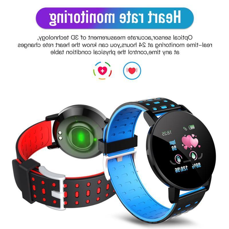 

AD Smartwatch Round 2021 Monitor Sport Hot Fitness Tracker Smart Watch Pressure Android Men/Women 119 Waterproof Blood Plus G22 992, Green