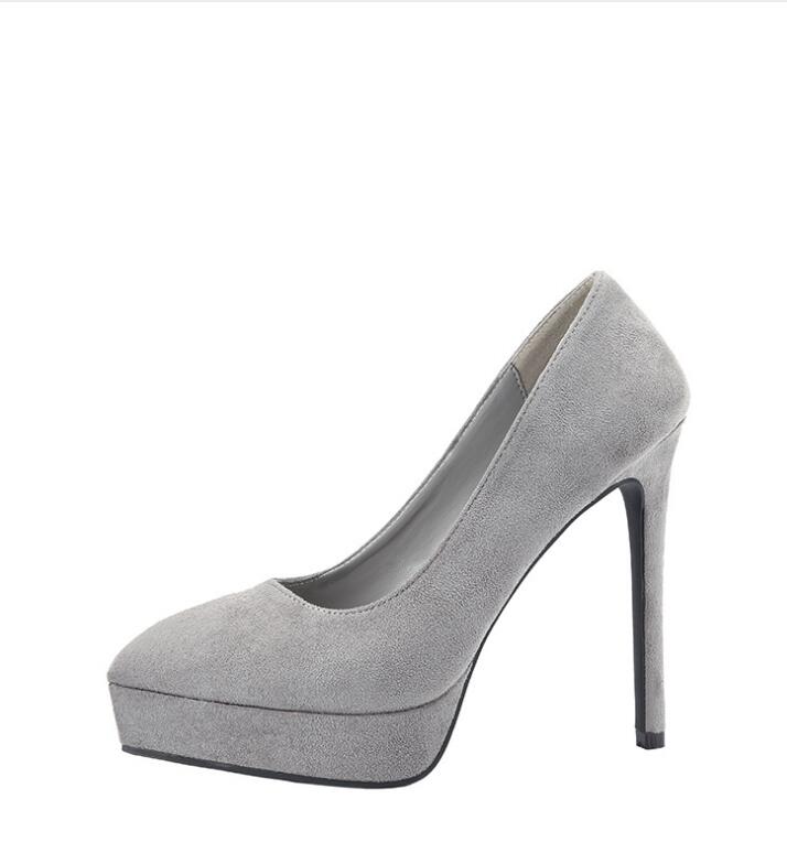 

2022 Pump Shoes High-Heel-Pumps Pointed-Toe Suede Summer Women Spring Fashion for Simple, 02