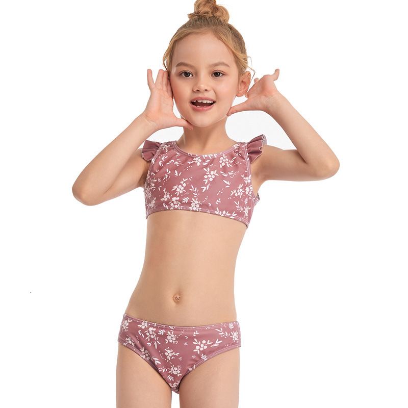 

New Children's Swimsuit for Children Girls Kids Bathing Suit May Beach Swimwear Fused Baby Bikini Pure Broken 2021 Clothes Child K3ly, See chart