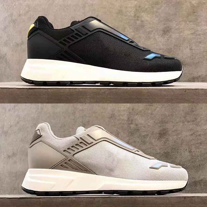 

Brand Designer Shoes Men PRAX 01 Sneakers casual Runner Sneaker Real Leather Platform Flat Trainers black white Lace-up Breathable Rubber sole size 38-46 NO297, Sock