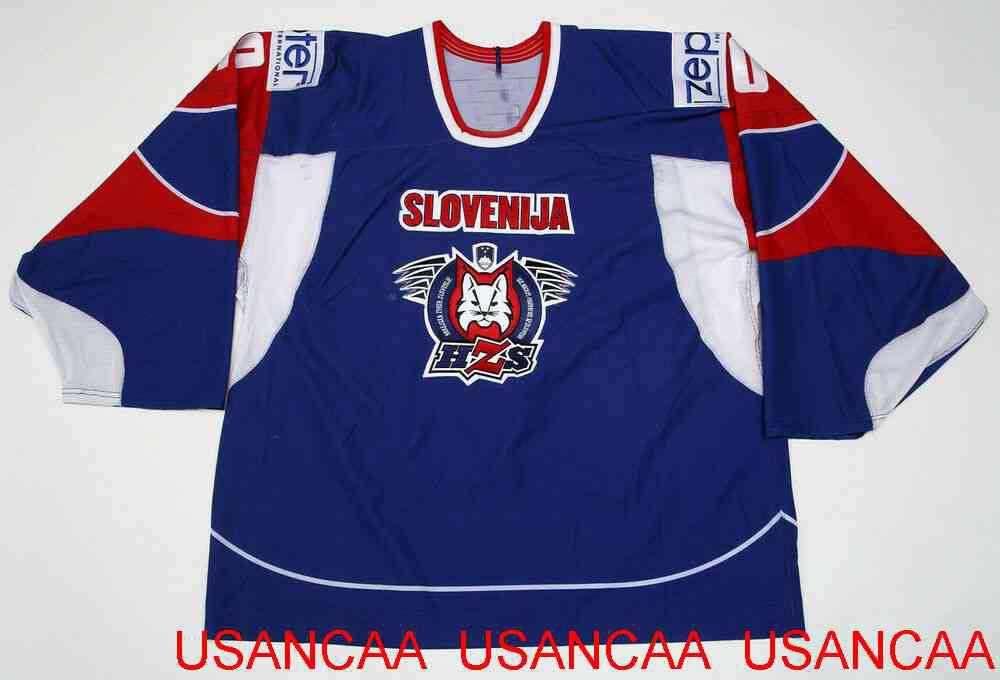 

IIHF Slovenia/Slovenija 2013 Luka Gracnar Goalie Cut Stitched hockey Jerseys, Black