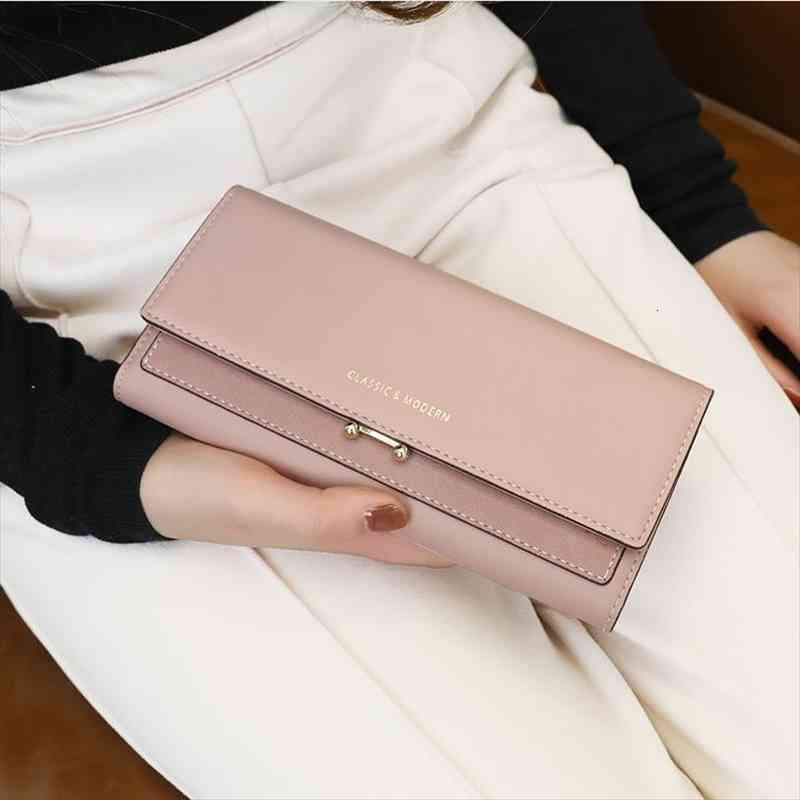 

fashion women long clutch wallet large capacity wallets female purse lady purses phone pocket card holder carteras, Red;black